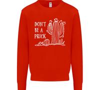 Be A Prick Divertente Offensiva Cactus Slogan Bambini Felpa Maglione