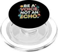 Be A Voice Not An Echo Encouraging citazione in stile retrò PopSockets PopGrip per MagSafe
