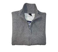 BE BOARD FELPA UOMO INVERNALE 9030 GIACCA ZIP COLORE GRIGIO MELANGE (L)