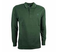 BE BOARD Polo 9004 Manica Lunga da M a 3XL Set da 1 o 3 Pezzi Modello in Puro Cotone Piquet Morbido Elasticizzato e Colletto Profilato in Contrasto Uomo Foresta M