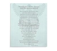 Be Brave Motivational Canvas Wall-Art for Office Decor Emotional Courage Poster Personal Growth Inspirational Print(Framed,12x18inch(30x45cm))
