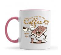 Be Buz Divertente tazza da tè in ceramica per amanti del caffè e dei libri, con scritta in lingua inglese "There is Only Life After Coffee", 325 ml, regalo umoristico per lettori per topi di