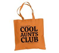Be Buz Proud Member Cool Aunts Club Tote Bag - Borsa riutilizzabile in cotone da donna - Divertente tote "Like a Mom but Cooler" - Regalo per zie, sorelle e amici, Arancione, One Size