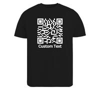 Be Buz T-shirt personalizzata QR Code Personalizzata La Tua Camicia Qr Personalizzata Tee per Uomo e Donna, Nero , XL