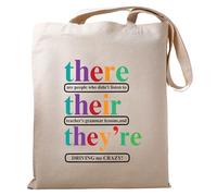 Be Buz There Their They're English Teacher Tote Bag Divertente e funzionale Borsa per gli amanti della grammatica Insegnante Apprezzamento Borse regalo divertente tote bag insegnante regalo donna tote