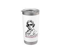 Be Calm and Beethoven - Gioco di parole con musica classica divertente Bicchiere termico in acciaio inox doppia parete