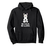 Be Calm Be Llama Meditazione Yoga Felpa con Cappuccio