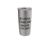 Be Careful I'm Not Sure Bicchiere termico in acciaio inox doppia parete