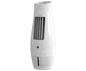BE COOL Raffreddatore d'aria di design 6 in 1 con raffreddamento ad acqua - Raffreddatore evaporativo, ventilatore, umidificatore, depuratore d'aria, repellente per zanzare, vaso da fiori - 50 Watt,