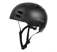 Be Cool Schutzhelm mit Beleuchtung, Casco Protettivo con Illuminazione Unisex Adulto, Nero, L