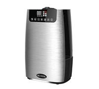 BE COOL Umidificatore e diffusore di aromi, umidificatore freddo e caldo fino a 50 m², adatto per camera da letto, 4 filtri, luce notturna, pannello touchscreen, display LED, telecomando,