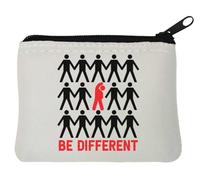 Be Different Work Out - Portamonete in neoprene, 10 x 11 cm, colore: Bianco
