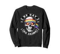 BE Gay DO Crime Teschio Queer Punk Queercore Bandiera LGBT+ Felpa