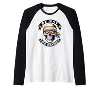 BE Gay DO Crime Teschio Queer Punk Queercore Bandiera LGBT+ Maglia con Maniche Raglan