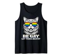 Be Gay Funny Cat Rainbow Occhiali da Sole Pride Month Queer Canotta