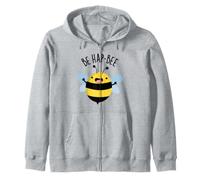 Be Hap-Bee Divertente Gioco di Parole Felpa con Cappuccio