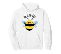 Be Hap-Bee Divertente Gioco di Parole Felpa con Cappuccio