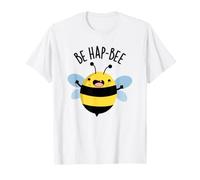Be Hap-Bee Divertente Gioco di Parole Maglietta