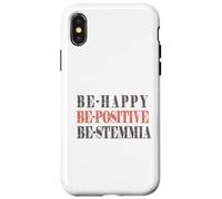 Be-happy, be-positive, be-stemmia, Divertente, Simpatica Custodia per iPhone X/XS