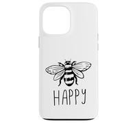 Be Happy Bee Happy Funny Save The Bees Honey Hive Honeycomb Custodia per iPhone 13 Pro Max