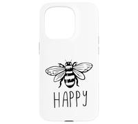 Be Happy Bee Happy Funny Save The Bees Honey Hive Honeycomb Custodia per iPhone 15 Pro