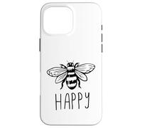 Be Happy Bee Happy Funny Save The Bees Honey Hive Honeycomb Custodia per iPhone 16 Pro Max