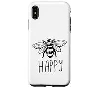 Be Happy Bee Happy Funny Save The Bees Honey Hive Honeycomb Custodia per iPhone XS Max