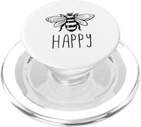 Be Happy Bee Happy Funny Save The Bees Honey Hive Honeycomb PopSockets PopGrip per MagSafe