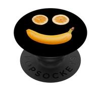 Be Happy Funny Sarcastic Happy Banana & Orange Smile Graphic PopSockets PopGrip Adesivo