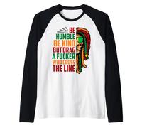 Be Humble Be Kind Bestia Leone Ruggente Compleanno Leone Uomini Ragazzo Maglia con Maniche Raglan