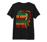 Be Humble Be Kind Bestia Leone Ruggente Compleanno Leone Uomini Ragazzo Maglietta Premium