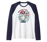 Be in Awe RIZZ 'Em con TISM Patriottismo Anatra Oca Mamma Maglia con Maniche Raglan