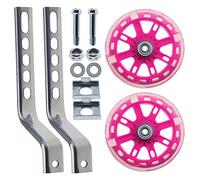 Be In Your Mind 1 Paio Di Stabilizzatori Per Bici Per Bambini Con LED Rosa Ruote Da Allenamento Per Bicicletta Stabilizzatori Per Bici Regolabili Per Carichi Pesanti Adatti Per Bici 12 Pollici