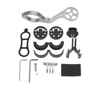 Be In Your Mind 1 Pz Supporto Attacco Manubrio Bici Lega Alluminio Computer Montaggio Anteriore Compatibile Con Garmin Compatibile Con Bryton Compatibile Con Cateye Manubrio 18 Mm A 31,8 Mm Argento