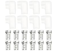 Be In Your Mind 100Pz Terminali A Crimpare A Forcella Femmina Ad Angolo Retto 4,8mm con 100 Manicotti Isolanti In PVC Adatti A Cavi Dimensioni 14-22 AWG/da 0,3mm² A 2,0mm²