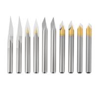 Be In Your Mind 10pcs 1/8 "Shank CNC 3D Fresa Router V Bit 3.175mm 3 Bordo Piramide Incisione 20 30 45 60 90 Gradi