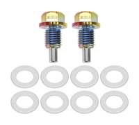 Be In Your Mind 2 Pezzi M12x1,5 Tappo Scarico Dell'olio Tappo Di Scarico Dell'olio Magnetico In Alluminio Multicolore Bullone Dado Di Scarico Della Coppa Con Guarnizione Vite Compatibile Con BMW