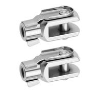Be In Your Mind 2 pezzi M6x1 Filettatura 32 mm Lunghezza Cilindro Aria Asta Clevis End Clevis Forcella End Giunto Giunto con perno a molla in acciaio zincato Connettore a Y per apparecchiature