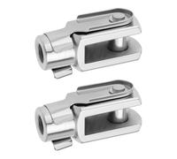 Be In Your Mind 2 Pezzi M8x1.25 Filettatura Asta Del Cilindro dell'aria Forcella Estremità Forcella Forcella Giunto Con Perno A Molla Acciaio Zincato Connettore A Y