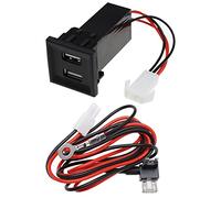 Be In Your Mind 2 pezzi OEM Style Dual USB Caricatore Piggy Back Fusibile Cablaggio di ricambio compatibile con VW T5 2003-2009 OEM Dual USB Telefono Caricabatterie Porte 2 X 2,1 Ampere 12V - 17V
