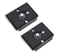Be In Your Mind 2 Pezzi Piastra A Sgancio Rapido Con Vite Da 1/4 '' Compatibile Con Manfrotto 200PL 128RC 141RC 222 352RC 460MG Supporto Per Treppiede A Sgancio Rapido In Lega Di Alluminio Nero