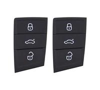 Be In Your Mind 2 Pezzi Pulsanti Di Ricambio Per Chiave Remota Per Auto A 3 Pulsanti Tastiera In Gomma Nera Per Blocco Sblocco Bagagliaio Compatibile Con Polo Golf 7