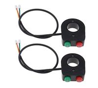 Be In Your Mind 2PCS Interruttore A Pulsante Per Faro Clacson 2 In 1 Interruttore Di Controllo Impugnatura Manubrio Moto Interruttore Integrato Per Bicicletta Elettrica Moto Da 7/8 Pollici DC 12V Nero