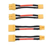 Be In Your Mind 4 cavi di prolunga XT60 a XT30 da XT60 maschio a XT30 femmina/XT60 femmina a XT30 maschio, adattatore connettore RC per batteria al litio micro drone FPV (14AWG, lunghezza 50 mm)