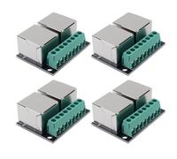 Be In Your Mind 4x RJ45 Ethernet Dual Female Terminal Connector Adattatore Per Blocco Terminale Ethernet RJ45 A 8 Pin Con Passo Da 3,5 Mm