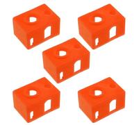 Be In Your Mind 5 pezzi per stampante 3D, blocco riscaldante in silicone, compatibile con E3D V6 PT100, calzini protettivi Hotend-Block arancione