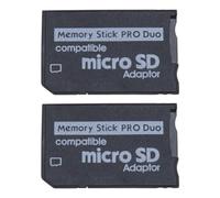 Be In Your Mind Adattatore per scheda di memoria da Micro SD a Pro Duo con slot per schede di memoria, compatibile con fotocamere Sony, console PSP 1000, 2000, 3000, 2 pezzi