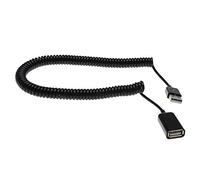 Be In Your Mind Cavo adattatore a spirale USB 2.0 da maschio a femmina a spirale, 3 m, cavo di prolunga telescopico per la ricarica e la trasmissione dei dati