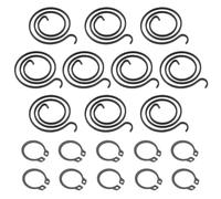 Be In Your Mind Kit di riparazione a molla per maniglia della porta, 20 pezzi, bobina da 2,5 mm, spessore 27,5 mm, diametro bobine da 1 mm, anello di sicurezza fai da te, kit maniglia per porta con