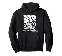 Be Joyful In Hope Boho Fiori Floreali Bibbia Verso Cristiano Felpa con Cappuccio